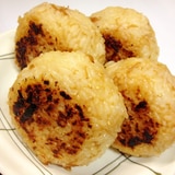 なめ茸で安く美味しく焼きおにぎり♡作り置き冷凍OK